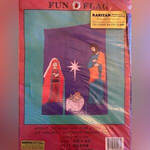 NIB - Nativity Scene Flag 28” x 45”